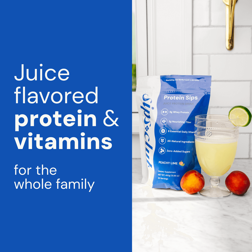 Protein sips - Juice Flavored protein and vitamins for the whole family